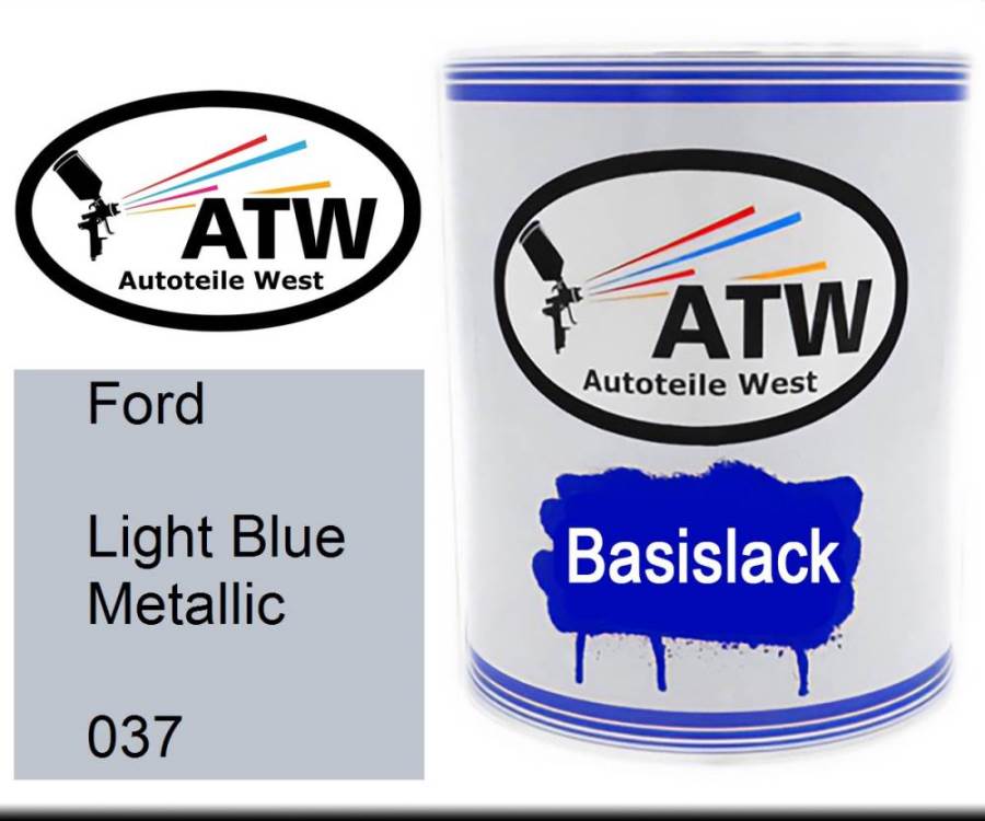 Ford, Light Blue Metallic, 037: 1L Lackdose, von ATW Autoteile West.